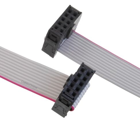 CablesOnline، 2 حزمة 6 بوصات 10 دبابيس (2 × 5) 2.54 مم من أنثى إلى أنثى IDC 10 أسلاك شريطية مسطحة، FR-1006-2 in Kuwait