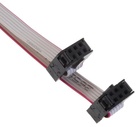 CablesOnline، 2 حزمة 36 بوصة 6 دبابيس (2 × 3) 2.54 مم من أنثى إلى أنثى IDC 6 أسلاك شريطية مسطحة، FR-0636-2 in Kuwait