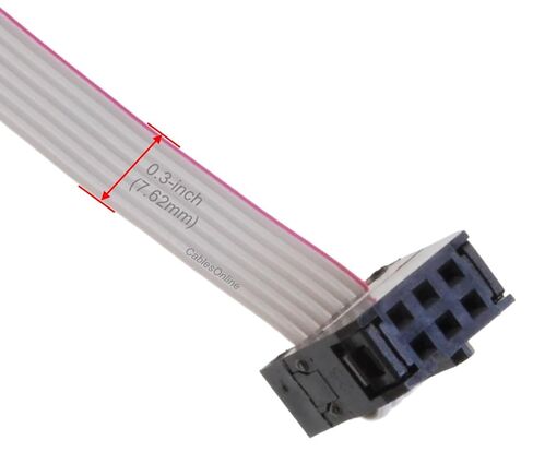 CablesOnline، 2 حزمة 36 بوصة 6 دبابيس (2 × 3) 2.54 مم من أنثى إلى أنثى IDC 6 أسلاك شريطية مسطحة، FR-0636-2 in Kuwait