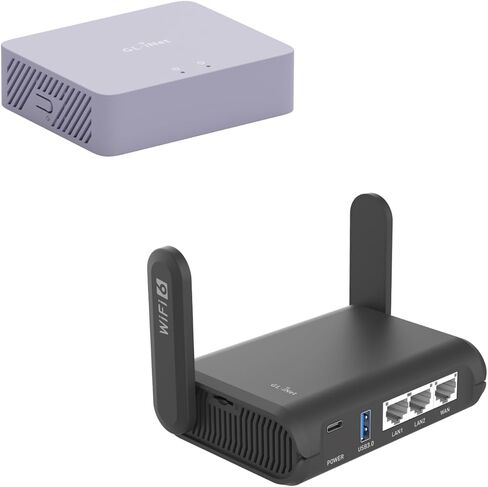 GL.iNet MT5000 (Brume 3) High-Speed Wired VPN Security Gateway & GL.iNet GL-AXT1800 (Slate AX) Portable Travel Router in Kuwait