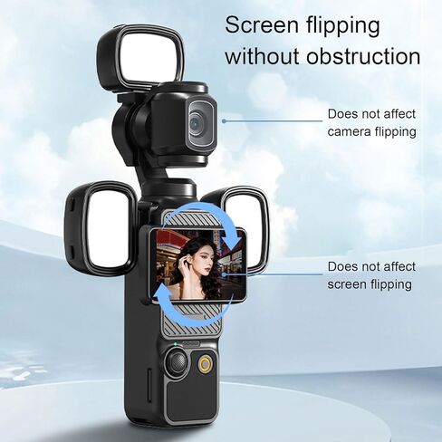 ضوء مساعد مغناطيسي لـ Osmo 3، 3 Gears Dimmable Camera يملأ الضوء مع إضاءة LED عالية السطوع للبشرة الناعمة، لمدونات الفيديو الفوتوغرافية in Kuwait