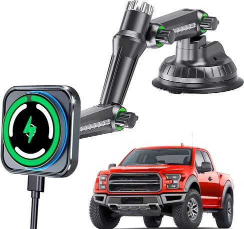 for MagSafe Car Charger Phone Mount Holder for Truck,【11-inch Long arm】 15W Qi2 Magnetic Wireless Car Charging Windshield Dashboard, Truck Accessories, for iPhone 17 16 15 14 13 12 Series in Kuwait