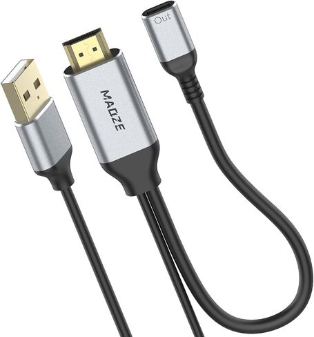 كابل HDMI إلى USB C، محول كابلات HDMI أحادي الاتجاه 4K@60 هرتز إلى النوع C 0.23 متر (ذكر إلى أنثى) للشاشة المحمولة والكمبيوتر المحمول وجهاز العرض السلكي وXreal Air AR وRokid AR in Kuwait