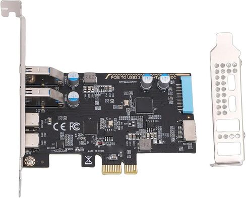 بطاقة توسيع USB PCIE بسرعة 5 جيجابت في الثانية، 2 Type C 2 USB 3.0 Type E 19Pin IDC Port، مع شريحة 720201، لأجهزة الكمبيوتر المكتبية إلى 11 in Kuwait