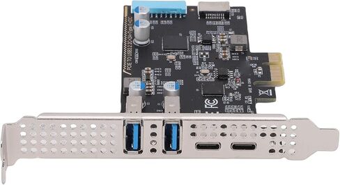 بطاقة توسيع USB PCIE بسرعة 5 جيجابت في الثانية، 2 Type C 2 USB 3.0 Type E 19Pin IDC Port، مع شريحة 720201، لأجهزة الكمبيوتر المكتبية إلى 11 in Kuwait