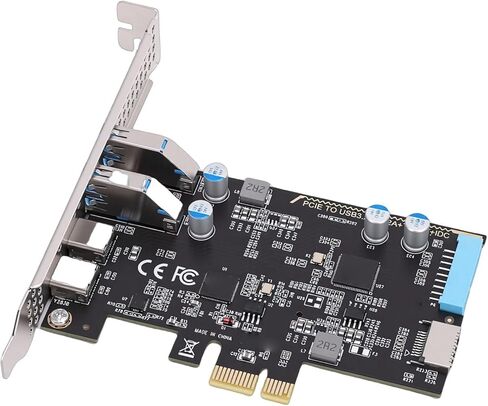 LICAEVEY USB 3.0 PCIE Expansion Card, 2 x Type C + 2 x USB3.0 + Type E + 19P IDC Interface 720201 Adapter Card, for Wins 7 8 10 11 Vista 5Gbps in Kuwait