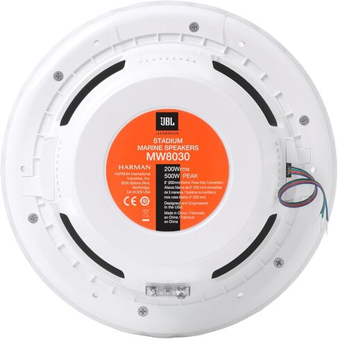 استبدال OEM الأبيض JBL 8 "500 Watt RGB LED حزمة مكبرات الصوت البحرية Powersports البحرية الخارجية - 4 مكبرات الصوت in Kuwait