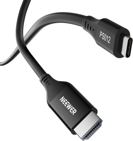 NEEWER USB C to HDMI Cable (35cm), 4K 60Hz High Speed Type C to HDMI 2.0 Cable Accessories Compatible with iPhone 17 Pro Max 16 15 S25 Ultra MacBook Camera Field Monitor, PS012 in Kuwait