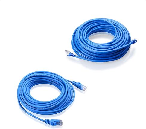 كابل Matters كابل إيثرنت محمي بطول 75 قدم Cat6A (SSTP، SFTP) باللون الأزرق وكابل إيثرنت رفيع للغاية Cat6 بطول 35 قدم in Kuwait
