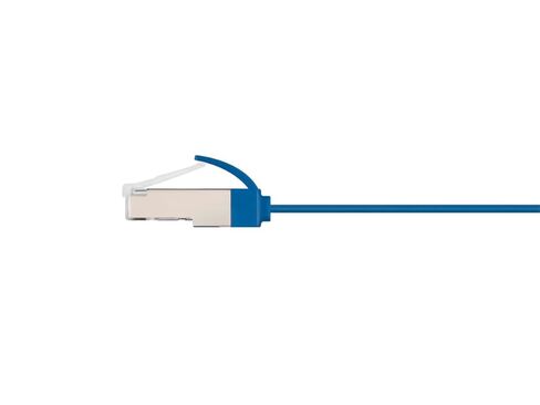 Monoprice Cat6A Ethernet Patch Cable - Slim Flat U/FTP 32AWG Molded Boot 10ft Blue in Kuwait