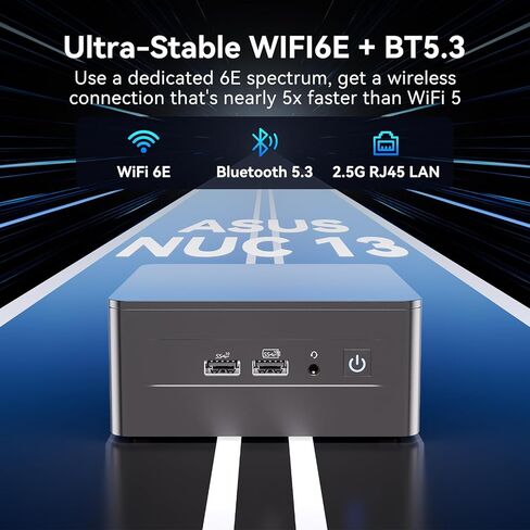 Intel NUC 13 PRO, for ASUS NUC 13 Pro Arena Canyon 16GB RAM 512GB SSD, Core i5-1340P, Win 11 Pro Mini Desktop Computer, 8K/4K UHD, Gigabit Ethernet/WiFi-6/VESA (Renewed) in Kuwait