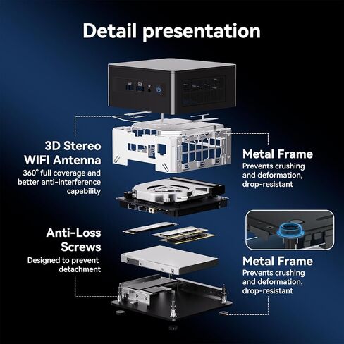 Intel NUC 13 PRO, for ASUS NUC 13 Pro Arena Canyon 16GB RAM 512GB SSD, Core i5-1340P, Win 11 Pro Mini Desktop Computer, 8K/4K UHD, Gigabit Ethernet/WiFi-6/VESA (Renewed) in Kuwait