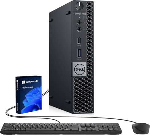 كمبيوتر مكتبي صغير ديل اوبتيبلكس 7060، انتل كور i7-8700T، ذاكرة وصول عشوائي 8 جيجا، 256 جيجا اس اس دي، لوحة مفاتيح وماوس، ويندوز 11 برو (متجدد) in Kuwait
