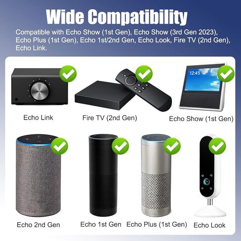 21W Power Cord Replacement for Echo Show 5 (3rd Gen 2023), (1st Gen), Echo Plus (1st Gen), Fire TV (2nd Gen), SK705DI, XC56PY, MW46WB, DV83YW, PS73BR, PS59CV,6.6FT AC Charger Power Adapter,Black in Kuwait