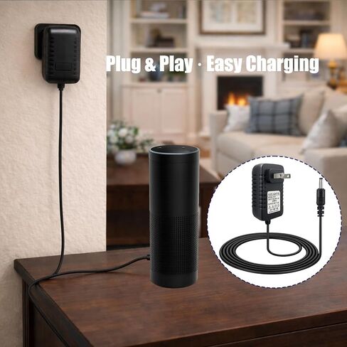 21W Power Cord Replacement for Echo Show 5 (3rd Gen 2023), (1st Gen), Echo Plus (1st Gen), Fire TV (2nd Gen), SK705DI, XC56PY, MW46WB, DV83YW, PS73BR, PS59CV,6.6FT AC Charger Power Adapter,Black in Kuwait