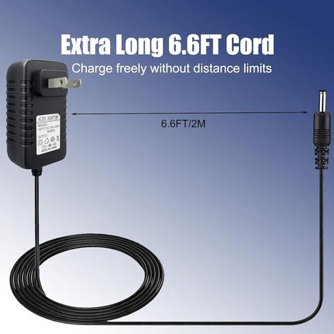 21W Power Cord Replacement for Echo Show 5 (3rd Gen 2023), (1st Gen), Echo Plus (1st Gen), Fire TV (2nd Gen), SK705DI, XC56PY, MW46WB, DV83YW, PS73BR, PS59CV,6.6FT AC Charger Power Adapter,Black in Kuwait