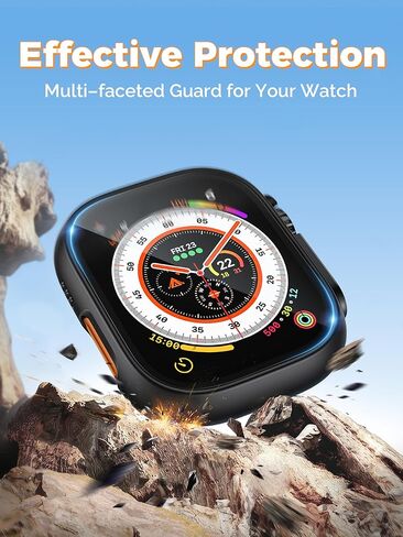 Misxi 3-Pack Hard Ultra-HD Transparent Tempered Glass Screen Protector with Auto Alignment Tool Kit for Apple Watch Ultra 3 (2025) / Ultra 2 / Ultra 49mm, Hassle-free Installation Screen Protection in Kuwait