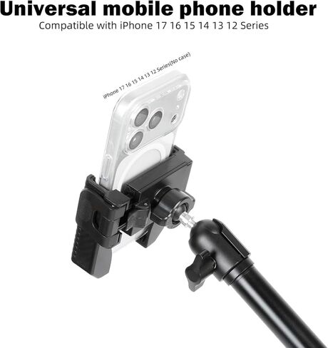 7.3" Aluminum Alloy Arm Phone Mount Holder for Ford Bronco 2021 2022 2023 2024 2025 2/4 Door, Fits 4.7-7.2" Smartphones, Easy Installation, Dual 1" Ball 360° Rotation in Kuwait