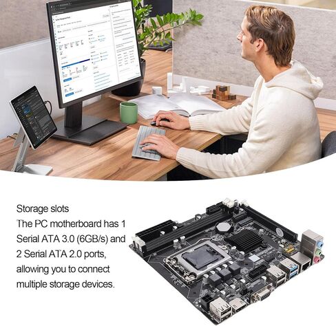 Tangxi H81 Gaming Motherboard, Mini ITX Computer Motherboard, Dual Channel DDR3, LGA 1150, M.2 Nvme Hard Drive & WiFi Slot, 6Gb / s Serial ATA3.0, PCI E X16, I/O Ports in Kuwait