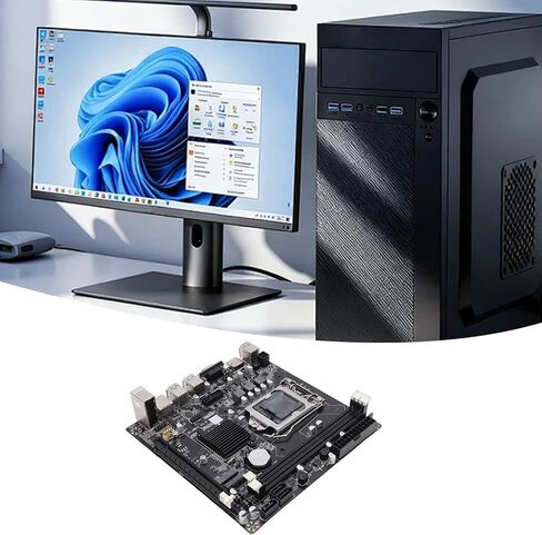 Tangxi H81 Gaming Motherboard, Mini ITX Computer Motherboard, Dual Channel DDR3, LGA 1150, M.2 Nvme Hard Drive & WiFi Slot, 6Gb / s Serial ATA3.0, PCI E X16, I/O Ports in Kuwait