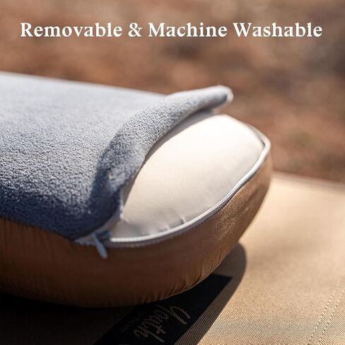 Camping Pillow Memory Foam Pillow, Portable Backpacking Pillow for Travel, Lightweight Compact Pillow with Washable Cover for Camping, Hiking, Backpacking (L) in Kuwait