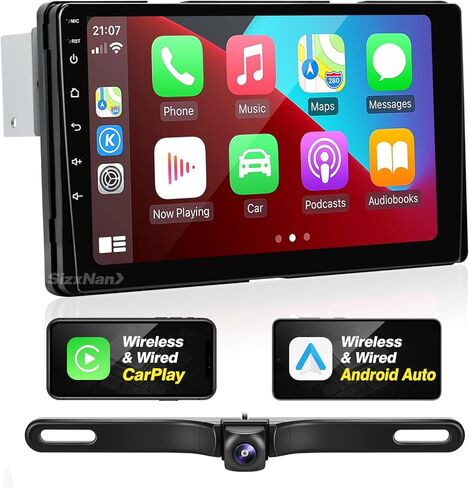 لراديو Toyota Sienna متوافق مع Carplay Android Auto، ترقية السيارة Android Stereo 8core Touchscreen Bluetooth Navigation GPS WiFi FM/AM وحدة رأس الكاميرا الاحتياطية (لـ 2015-2019) in Kuwait