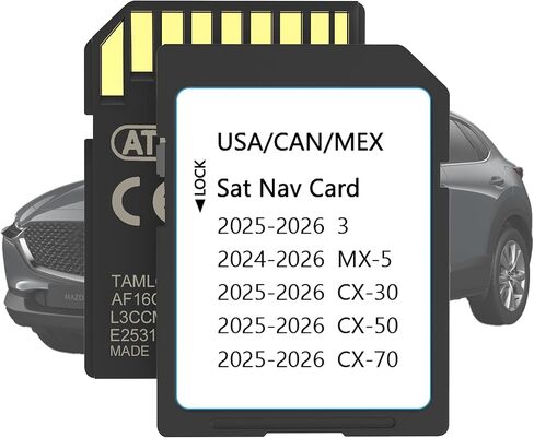 2025-2026 Latest Navigation SD Card - KR9D66EZ1B, Compatible with Mazda 2025 2026 CX-50/3/CX-30/CX-70, 2024-2026 MX-5, Mazda SD Navigation Card for USA Canada Mexico Offline Maps in Kuwait