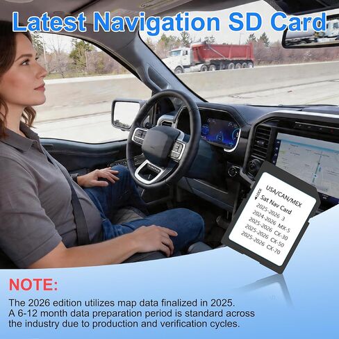 2025-2026 Latest Navigation SD Card - KR9D66EZ1B, Compatible with Mazda 2025 2026 CX-50/3/CX-30/CX-70, 2024-2026 MX-5, Mazda SD Navigation Card for USA Canada Mexico Offline Maps in Kuwait