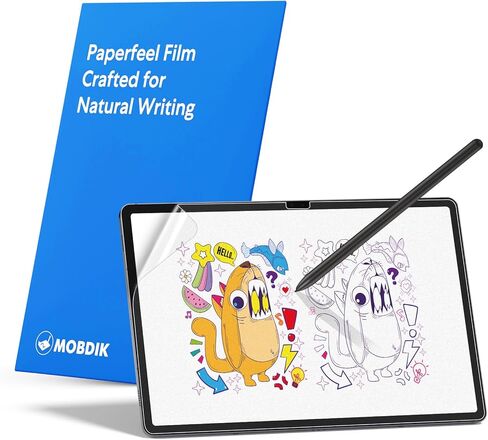 MOBDIK [عبوتان] واقي شاشة ملمس الورق متوافق مع Samsung Galaxy Tab S9 Plus / Tab S9 FE+ / Tab S8 Plus / Tab S7 FE / Tab S7 Plus (12.4 بوصة)، مضاد للتوهج، مع مجموعة تثبيت سهلة، اكتب كما على الورق in Saudi Arabia