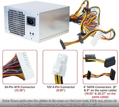 LXun L300PM-00 PS-6301-06D 300W Power Supply Compatible with Dell 3847 MT Power Supply Dell Optiplex for Inspiron Studio Precision Vostro Computer Replaces HU300PM-00 B300NM-00 L265EM-00 PowerSupply in Kuwait