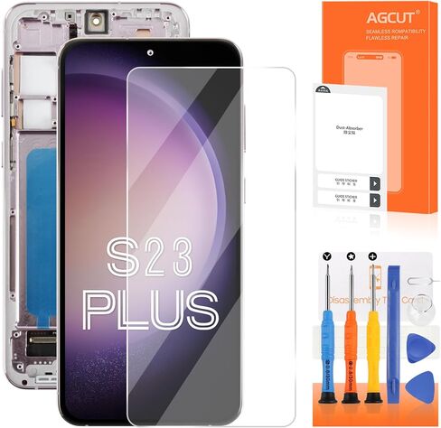 بديل شاشة OLED لهاتف Samsung Galaxy S23 Plus لعرض Samsung S23 Plus LCD SM-S916B SM-S916U SM-S916W مجموعة شاشة لمس LCD رقمية مع إطار in Kuwait