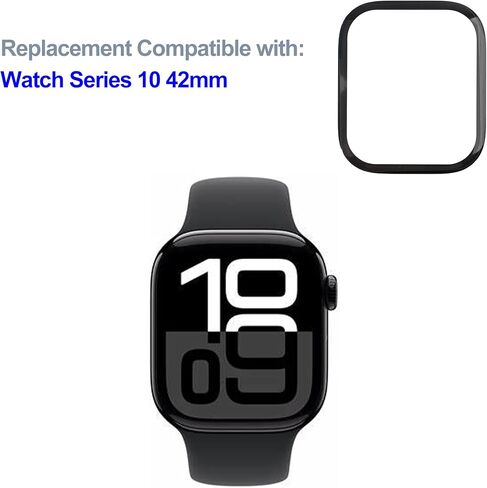[قطعة واحدة] استبدال عدسة زجاجية أمامية LED جديدة + OCA متوافق مع Apple Watch Series 10 42 مم مع طقم إصلاح مطور - لا توجد شاشة LCD ومحول رقمي يعمل باللمس in Kuwait
