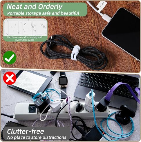 90 Pcs Nylon Cable Labels and Cord Ties Set - 30 Colorful Data Cable Organizer + 60 Identification Wire Labels, Cord Management for Home Office Travel Desk Electronics (Multicolor) in Kuwait