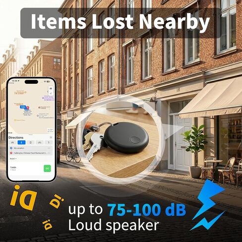 علامات التتبع الذكية لعلامات Air Track، ومكتشف مفاتيح بلوتوث لـ Apple Find My (iOS) وGoogle Find Hub (Android)، ومتتبع محمي للخصوصية للمفتاح/المحفظة/الأمتعة/الحقائب/المركبة/الحيوانات الأليفة - أسود (4 عبوات) in Kuwait