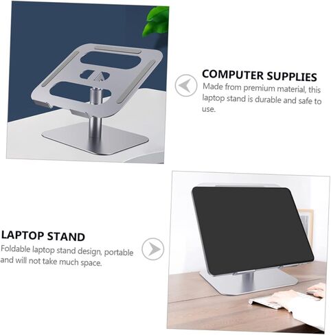 حامل كمبيوتر محمول قابل للتعديل من TEHAUX لأجهزة الكمبيوتر المحمولة، تصميم مريح، تبريد يتميز بخفة الوزن وصغير الحجم للسفر in Kuwait