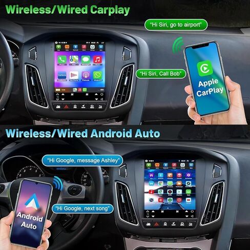 4G+64G 8-core Car Radio for Ford Focus 2012-2018, 10.4 Inch IPS Touch Screen Car Stereo with Wireless Carplay/Android Auto,GPS, WiFi, Bluetooth, Support Backup Camera, SWC, DSP, Android 13 in Saudi Arabia