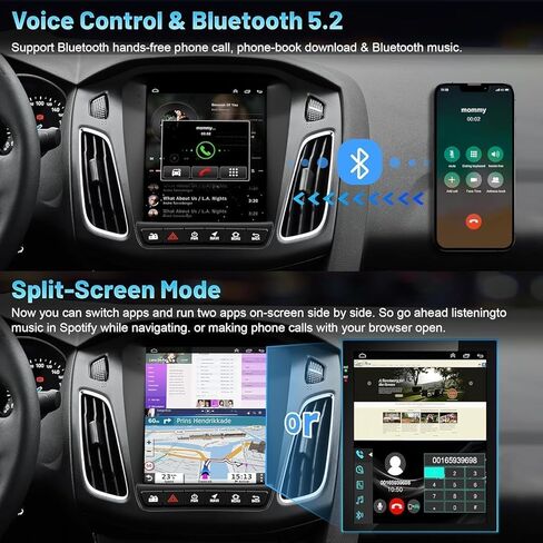 4G+64G 8-core Car Radio for Ford Focus 2012-2018, 10.4 Inch IPS Touch Screen Car Stereo with Wireless Carplay/Android Auto,GPS, WiFi, Bluetooth, Support Backup Camera, SWC, DSP, Android 13 in Saudi Arabia