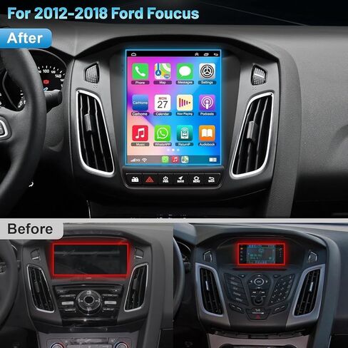 4G+64G 8-core Car Radio for Ford Focus 2012-2018, 10.4 Inch IPS Touch Screen Car Stereo with Wireless Carplay/Android Auto,GPS, WiFi, Bluetooth, Support Backup Camera, SWC, DSP, Android 13 in Saudi Arabia