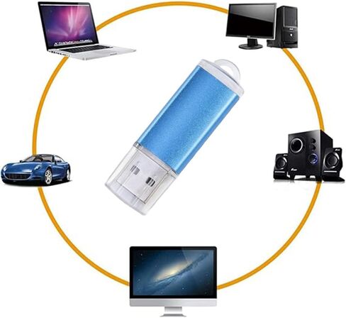 32GB USB Flash Drive – Aluminum USB Stick in Blue – Compact & Durable USB Storage Solution in Kuwait