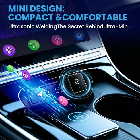 Nexustratix Wireless CarPlay Adapter for iPhone & Android, Fast & Auto & Stable Connect for WiFi + Bluetooth, Plug and Play, Mini 2026 Upgraded with 3.0 USB in Kuwait