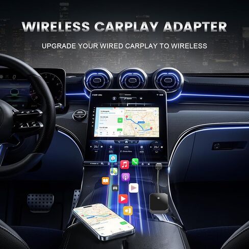 Wireless CarPlay Adapter with Woven Cable USB - Transform Your USB CarPlay to Wireless in Kuwait