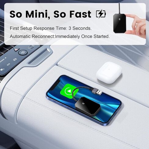 Wireless CarPlay Adapter with Woven Cable USB - Transform Your USB CarPlay to Wireless in Kuwait