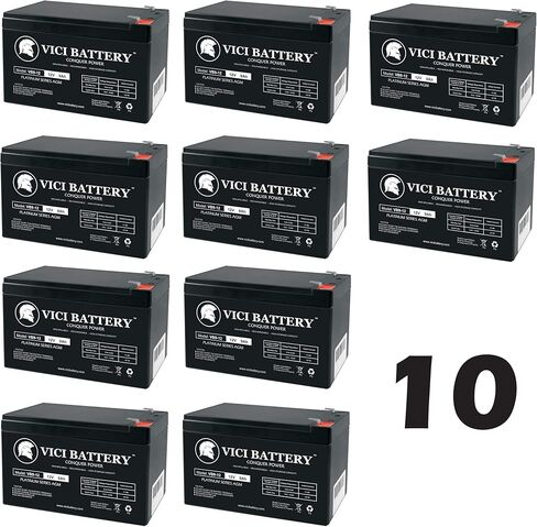 بطارية Vici 12V 9Ah PowerWare PWHR1234W2FR بطارية UPS بديلة - 10 عبوات من منتجات العلامة التجارية in Kuwait