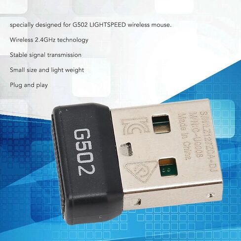 مستقبل ماوس USB دونجل، استبدال محول استقبال الماوس 2.4 جيجا هرتز، محول دونجل USB ABS للألعاب اللاسلكية Logitech G502 Lightspeed in Kuwait