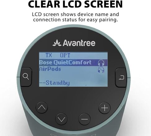 حزمة Avantree Orbit Pro + HAX06 - جهاز إرسال بلوتوث مع مستخرج HDMI ARC، مثالي لأجهزة التلفاز التي تعمل بتقنية HDMI فقط، ومشاهدة مع سماعات الرأس ومكبرات الصوت معًا in Kuwait