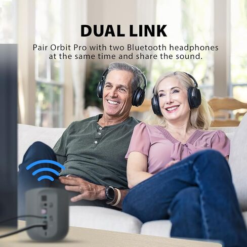 حزمة Avantree Orbit Pro + HAX06 - جهاز إرسال بلوتوث مع مستخرج HDMI ARC، مثالي لأجهزة التلفاز التي تعمل بتقنية HDMI فقط، ومشاهدة مع سماعات الرأس ومكبرات الصوت معًا in Kuwait