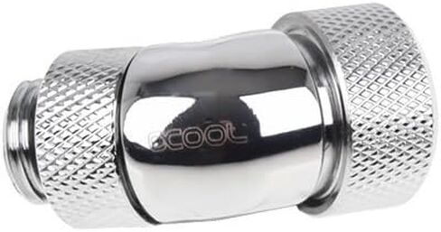 Alphacool 17406 Eiszapfen 13mm HardTube Compression Fitting 45° rotatable G1/4 - knurled - Chrome Water Cooling Fittings in Kuwait