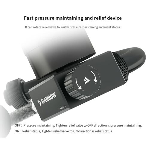 Barrow Manual Air Pressure Leak Tester for PC Water Cooling System, Portable Loop Seal Tester, Fast Airtightness Detection Tool for Water-Cooled Computers in Kuwait