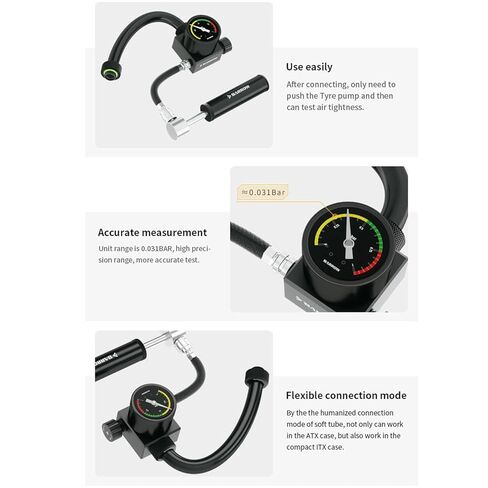 Barrow Manual Air Pressure Leak Tester for PC Water Cooling System, Portable Loop Seal Tester, Fast Airtightness Detection Tool for Water-Cooled Computers in Kuwait