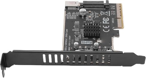 بطاقة توسيع EBTOOLS PCIe، PCle إلى USB 3 Type E Front، 20 جيجابت في الثانية، محول Serial ATA 15 PIN، متوافق مع PCIE X4 X8 X16، مع دعامة منخفضة المستوى in Kuwait